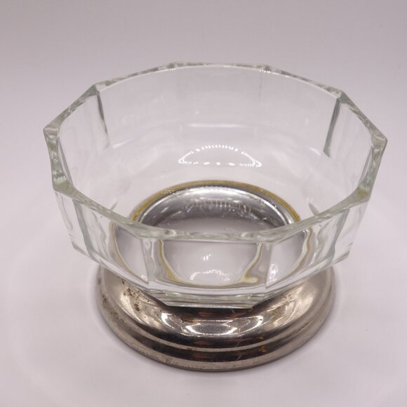 Two(2) Glass Bowls with Metal Base - Picture 2 of 16